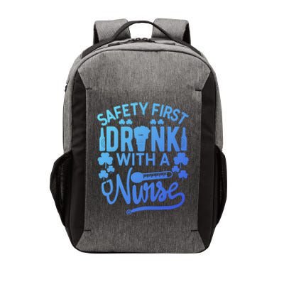 Safety First With A Nurse Gift St Patrick Day Gift Vector Backpack