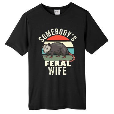 SomebodyS Feral Wife Funny Matching Family Retro Feral Cat Tall Fusion ChromaSoft Performance T-Shirt