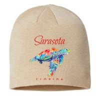 Sarasota Florida Watercolor Sea Turtle Sustainable Beanie