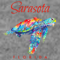 Sarasota Florida Watercolor Sea Turtle Toddler Hoodie