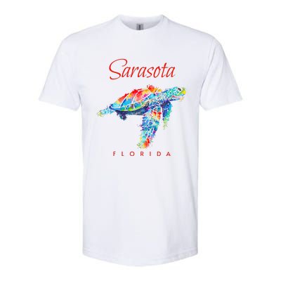 Sarasota Florida Watercolor Sea Turtle Softstyle® CVC T-Shirt