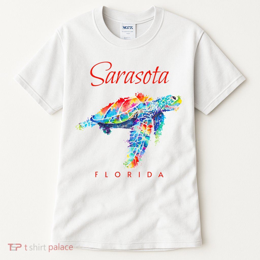 Sarasota Florida Watercolor Sea Turtle Tall T-Shirt