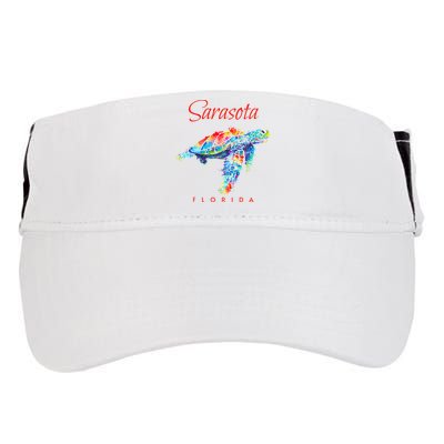 Sarasota Florida Watercolor Sea Turtle Adult Drive Performance Visor