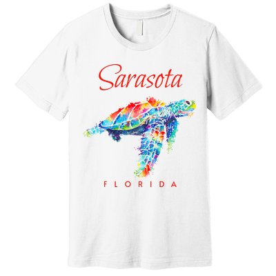 Sarasota Florida Watercolor Sea Turtle Premium T-Shirt