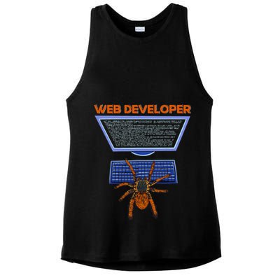 Spider Funny Web Software Developer Ladies PosiCharge Tri-Blend Wicking Tank