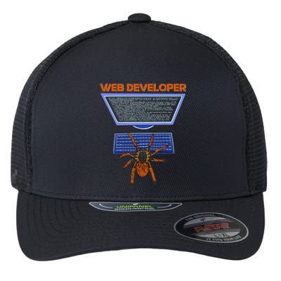 Spider Funny Web Software Developer Flexfit Unipanel Trucker Cap