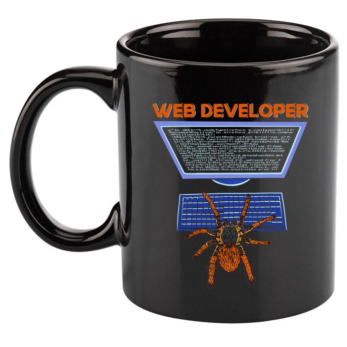 Spider Funny Web Software Developer 11oz C Handle Ceramic Mug