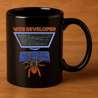 Spider Funny Web Software Developer 11oz C Handle Ceramic Mug