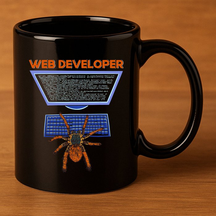 Spider Funny Web Software Developer 11oz C Handle Ceramic Mug