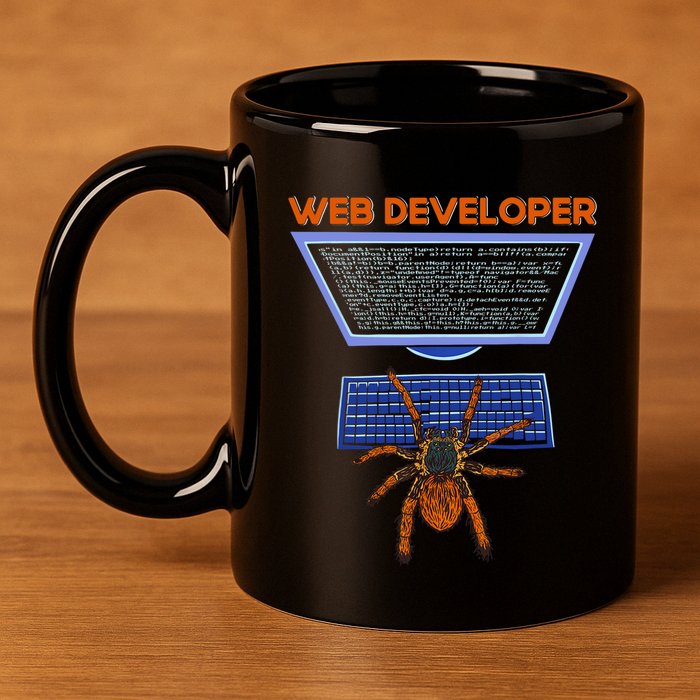 Spider Funny Web Software Developer 11oz C Handle Ceramic Mug