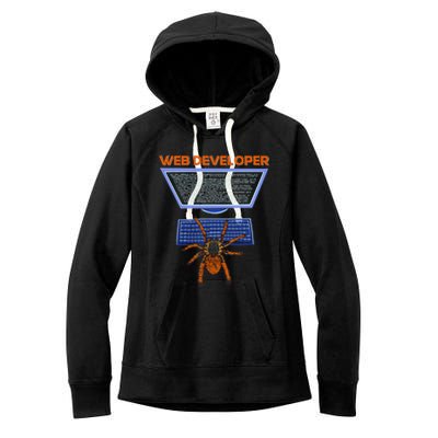 Spider Funny Web Software Developer Women's Fleece Hoodie