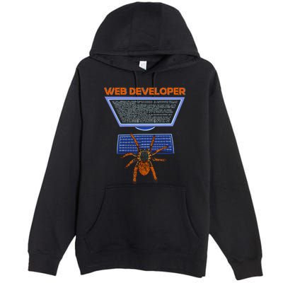 Spider Funny Web Software Developer Premium Pullover Hoodie