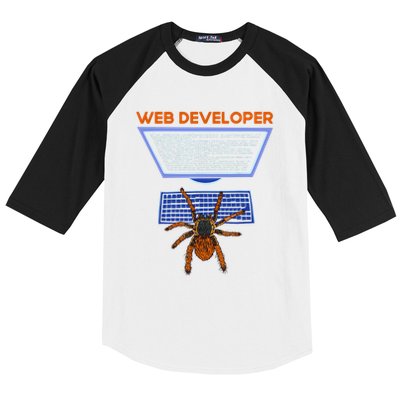 Spider Funny Web Software Developer Baseball Sleeve Shirt