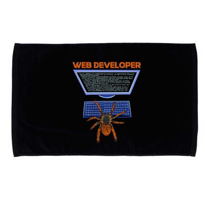 Spider Funny Web Software Developer Microfiber Hand Towel