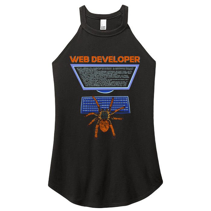 Spider Funny Web Software Developer Women's Perfect Tri Rocker Tank