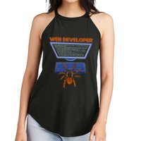 Spider Funny Web Software Developer Women's Perfect Tri Rocker Tank