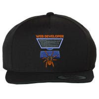 Spider Funny Web Software Developer Wool Snapback Cap