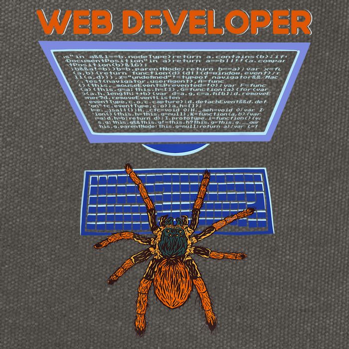 Spider Funny Web Software Developer Cotton Canvas Backpack