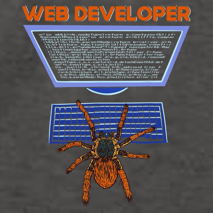 Spider Funny Web Software Developer Vector Backpack