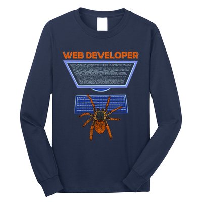 Spider Funny Web Software Developer Long Sleeve Shirt