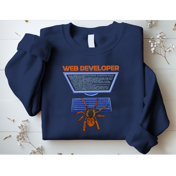 Spider Funny Web Software Developer Sweatshirt