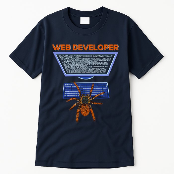 Spider Funny Web Software Developer Tall T-Shirt