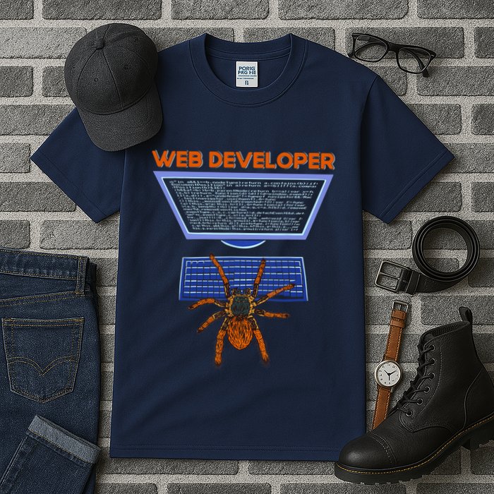 Spider Funny Web Software Developer Tall T-Shirt