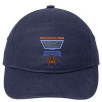 Spider Funny Web Software Developer 7-Panel Snapback Hat