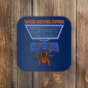 Spider Funny Web Software Developer Coaster