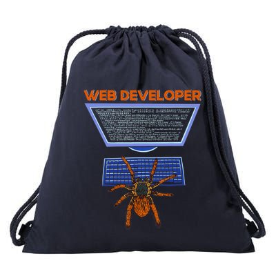 Spider Funny Web Software Developer Drawstring Bag