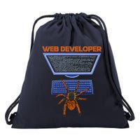 Spider Funny Web Software Developer Drawstring Bag