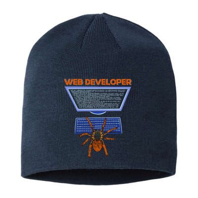 Spider Funny Web Software Developer Sustainable Beanie