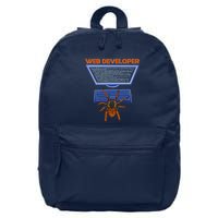 Spider Funny Web Software Developer 16 in Basic Backpack