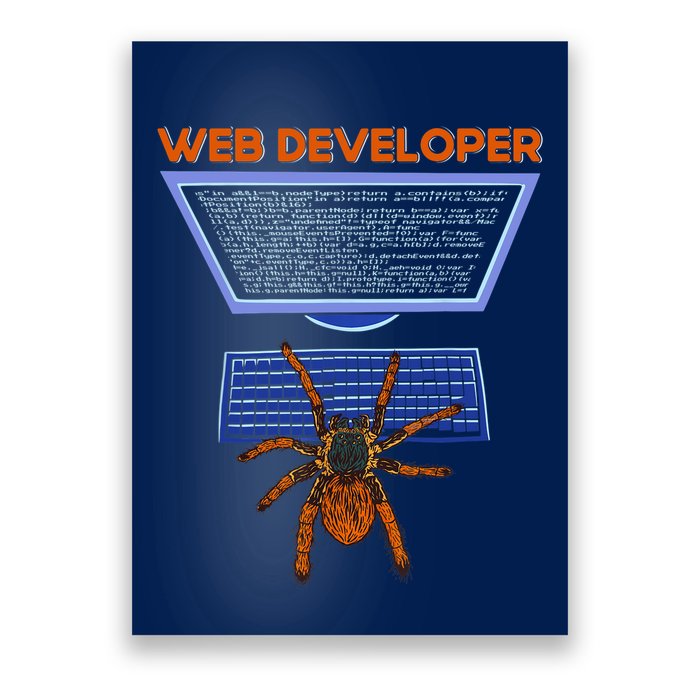 Spider Funny Web Software Developer Poster