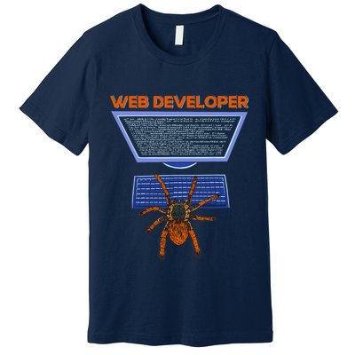 Spider Funny Web Software Developer Premium T-Shirt