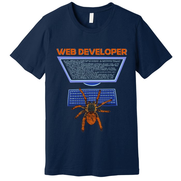 Spider Funny Web Software Developer Premium T-Shirt