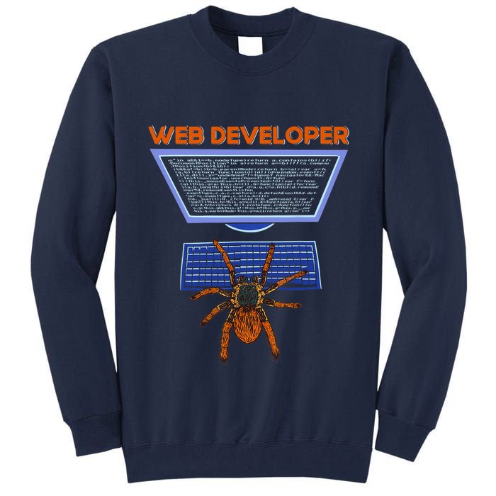 Spider Funny Web Software Developer Tall Sweatshirt