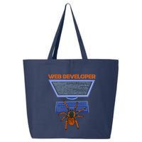 Spider Funny Web Software Developer 25L Jumbo Tote