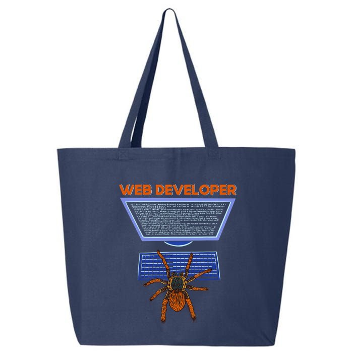 Spider Funny Web Software Developer 25L Jumbo Tote