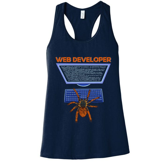Spider Funny Web Software Developer Womens Tank Top