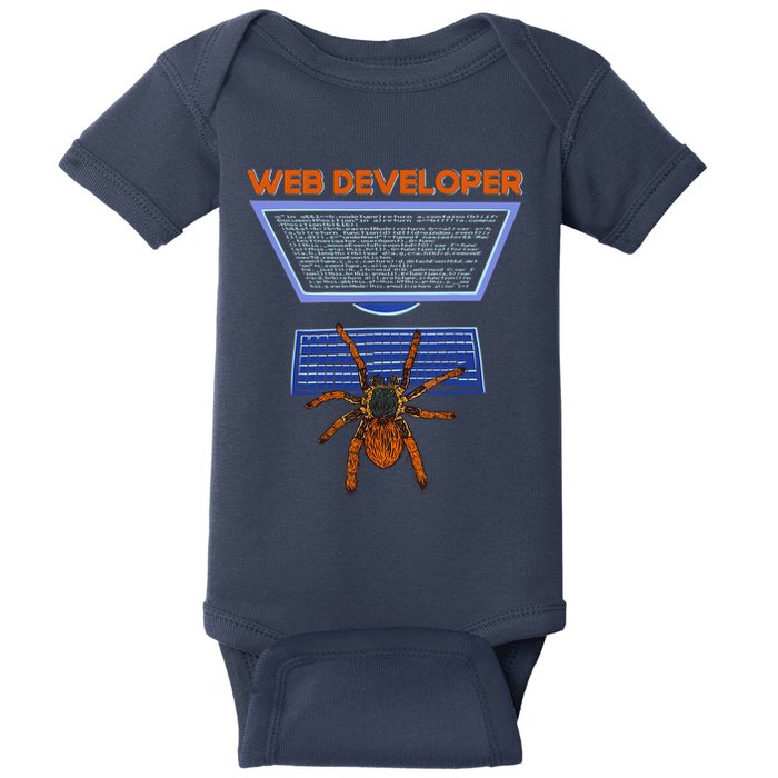 Spider Funny Web Software Developer Baby Bodysuit