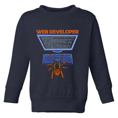 Spider Funny Web Software Developer Toddler Sweatshirt
