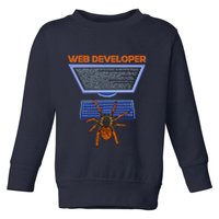 Spider Funny Web Software Developer Toddler Sweatshirt