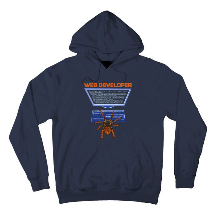 Spider Funny Web Software Developer Tall Hoodie