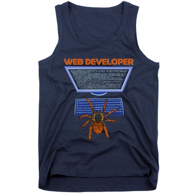 Spider Funny Web Software Developer Tank Top