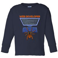Spider Funny Web Software Developer Toddler Long Sleeve Shirt