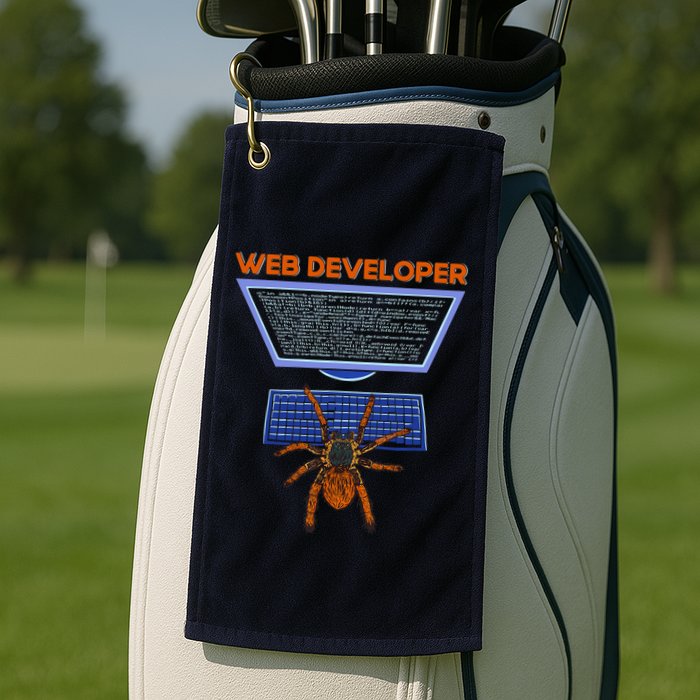 Spider Funny Web Software Developer Golf Towel