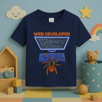 Spider Funny Web Software Developer Toddler T-Shirt