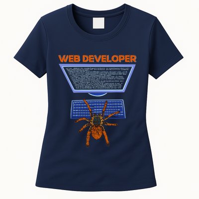 Spider Funny Web Software Developer Womens T-Shirt
