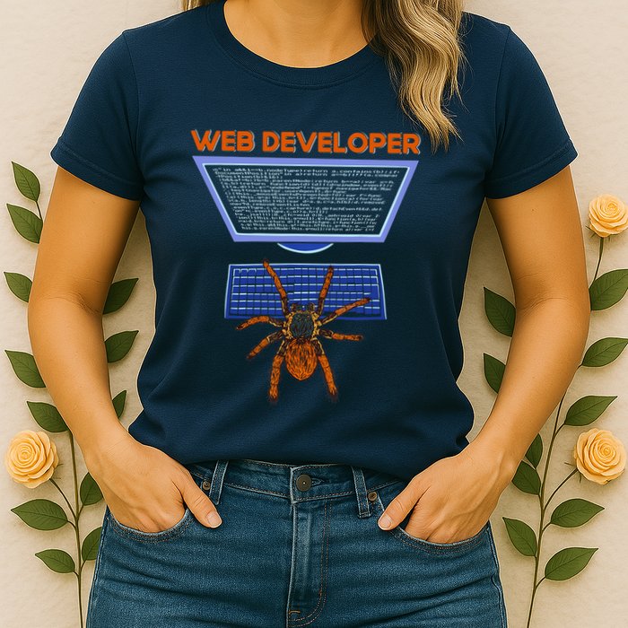 Spider Funny Web Software Developer Womens T-Shirt